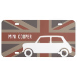 Vintage British Mini Cooper - Personalized - License Plate at Zazzle