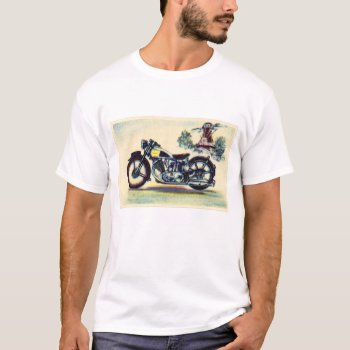 Vintage British Motorcycle Panther 100 T-shirt by seemonkee at Zazzle
