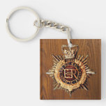 Vintage British Police Officer cap badge E&amp;R Keychain