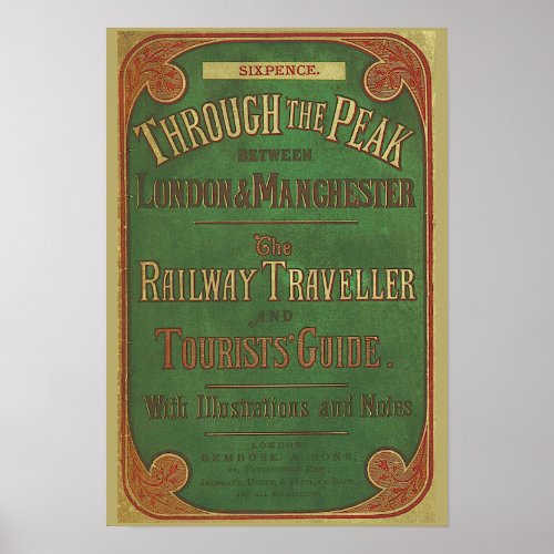 Vintage British Railway Travel Guide  Poster