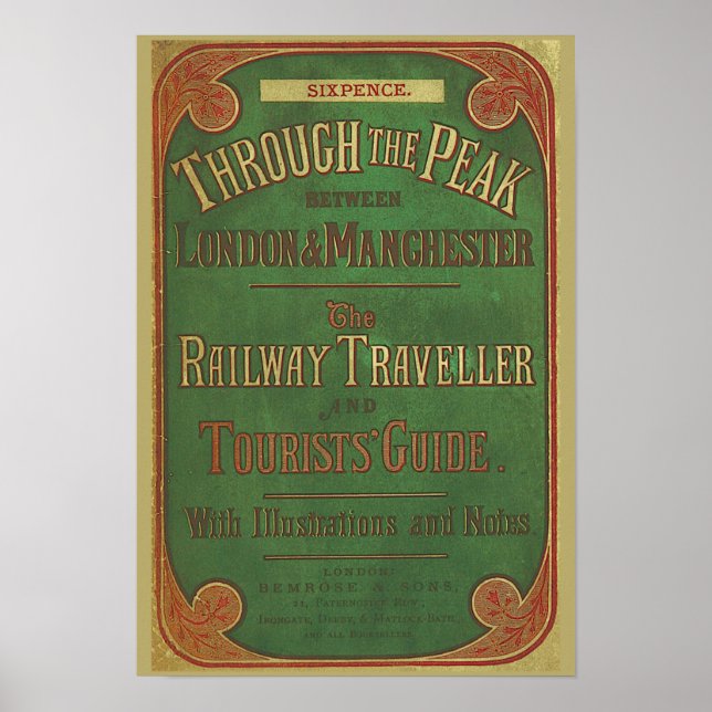 Vintage British Railway Travel Guide  Poster (Front)