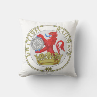 Vintage British Railways lion roundel Throw Pillow