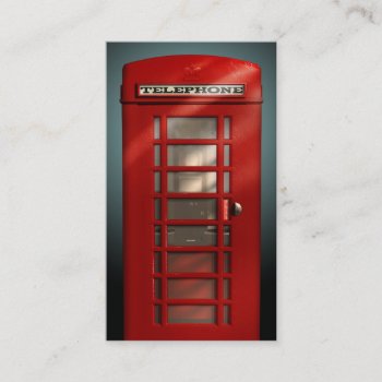 Vintage British Red Phone Box Social Profile Business Card by EnglishTeePot at Zazzle