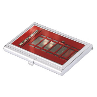 Vintage British Red Telephone Box Business Card Holder