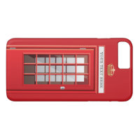 Vintage British Red Telephone Box Monogram Case-Mate iPhone Case