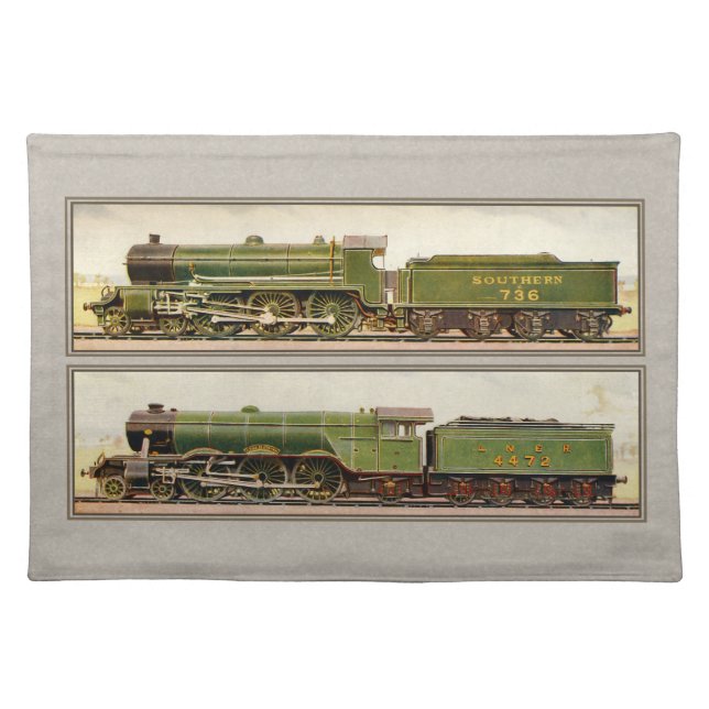 Vintage British Steam trains Placemat (Front)