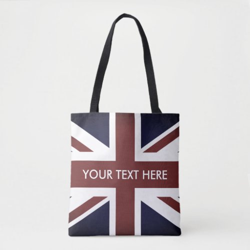 Vintage British Union Jack flag custom Tote Bag