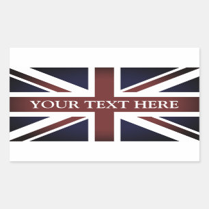 Vintage British Union Jack flag stickers