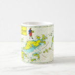 Vintage British Virgin Islands Mug<br><div class="desc">Great vintage postcard map of the British Virgin Islands Islands - colorful,  bright!</div>