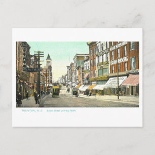 Vintage Broad Street, Trenton, New Jersey Postcard