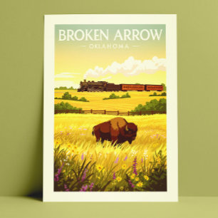 Vintage Broken Arrow Oklahoma Postcard