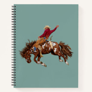 Vintage bronco rider notebook