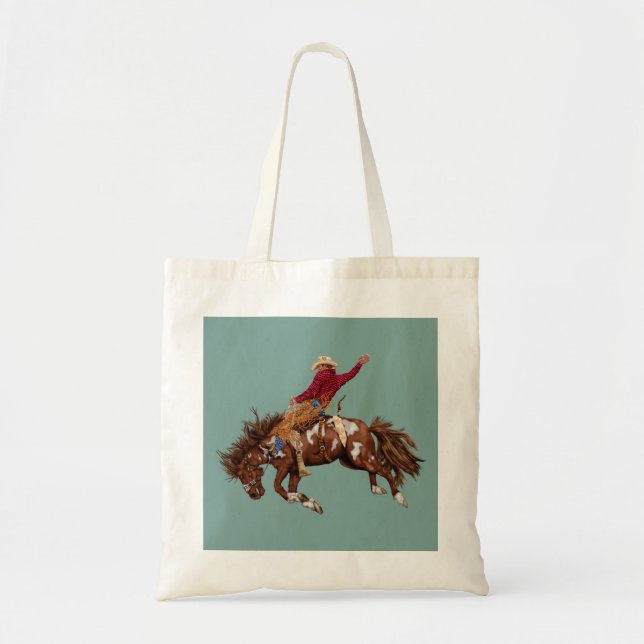 Vintage bronco rider tote bag (Front)