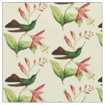 Vintage Bronze Tailed Plumeleteer Hummingbird Fabric
