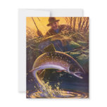 Vintage Brook Trout Fish Fisherman, Sports Fishing