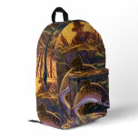 Vintage Brook Trout Fish Fisherman, Sports Fishing Printed Backpack