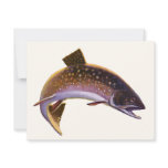 Vintage Brook Trout Fish, Sports Fishing Fisherman