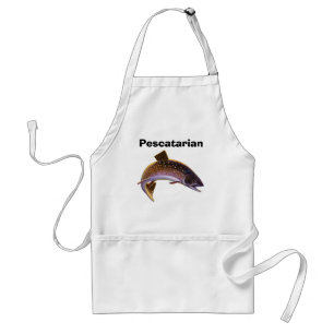 Vintage Brook Trout Fish, Sports Fishing Fisherman Adult Apron