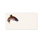 Vintage Brook Trout Fish, Sports Fishing Fisherman Label