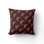 Vintage Brook Trout Fish, Sports Fishing Fisherman Throw Pillow
