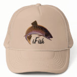 Vintage Brook Trout Fish, Sports Fishing Fisherman Trucker Hat