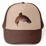 Vintage Brook Trout Fish, Sports Fishing Fisherman Trucker Hat