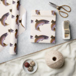 Vintage Brook Trout Fish, Sports Fishing Fisherman Wrapping Paper