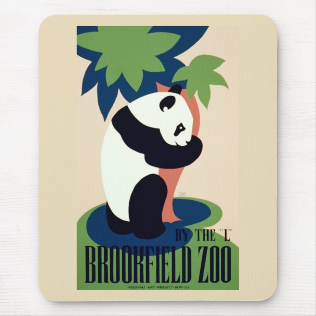 Vintage “Brookfield Zoo” mousepad (Front)