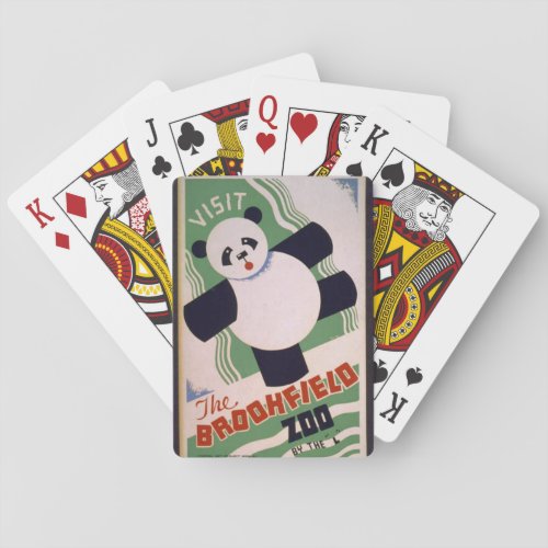 Vintage Brookfield Zoo WPA art  Playing Cards