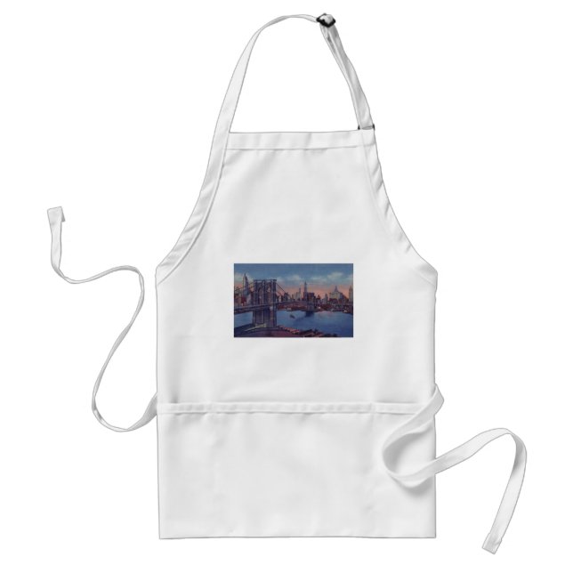 Vintage Brooklyn Bridge Adult Apron (Front)