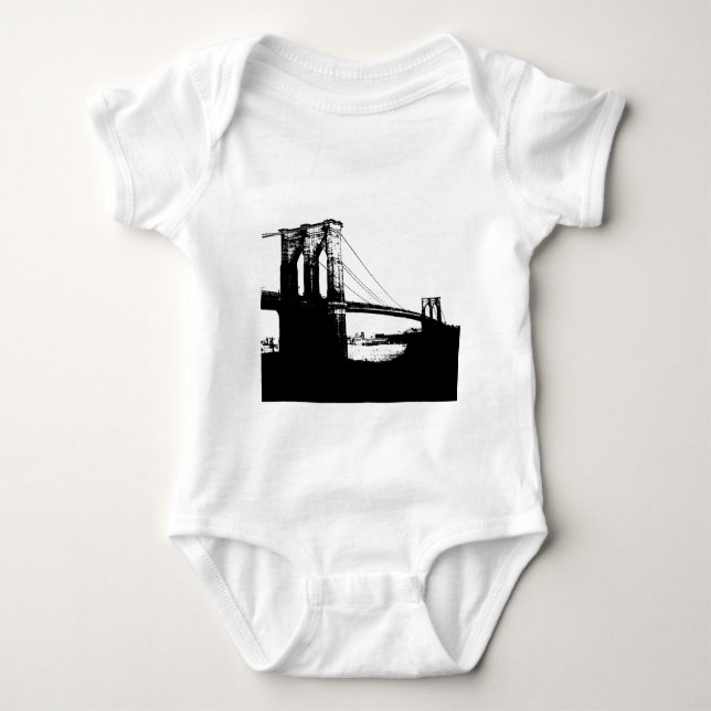 Vintage Brooklyn Bridge Baby Bodysuit (Front)