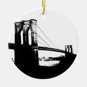 Vintage Brooklyn Bridge Ceramic Ornament
