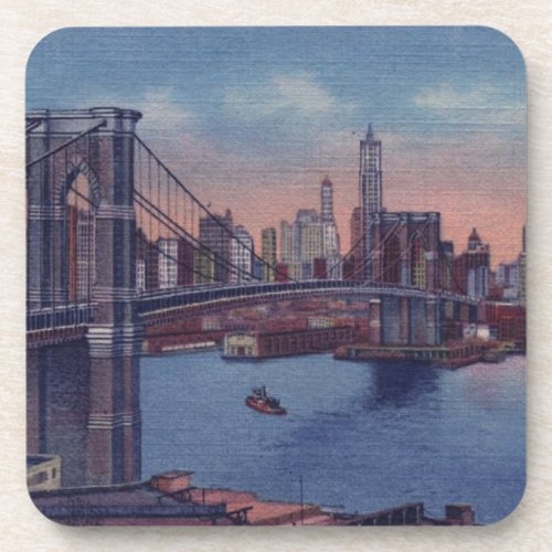 Vintage Brooklyn Bridge Coaster
