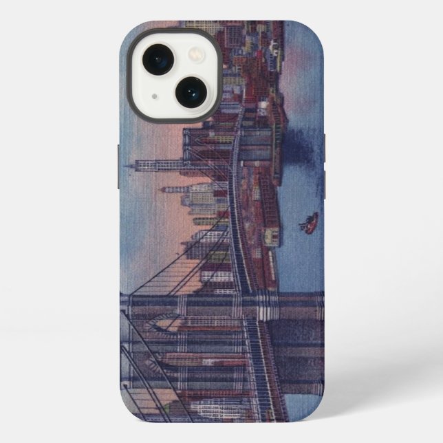 Vintage Brooklyn Bridge Iphone Case (Back)