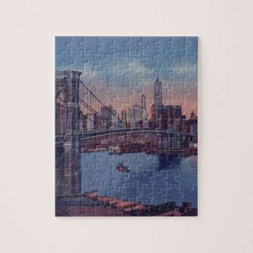 Vintage Brooklyn Bridge Jigsaw Puzzle