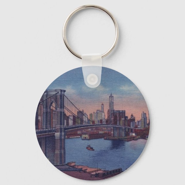 Vintage Brooklyn Bridge Keychain (Front)