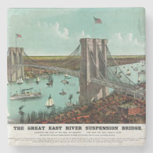 Vintage Brooklyn Bridge Lithograph