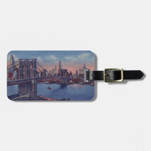 Vintage Brooklyn Bridge Luggage Tag