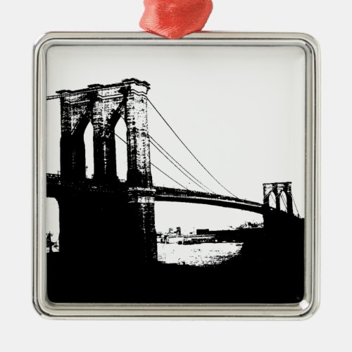 Vintage Brooklyn Bridge Metal Ornament