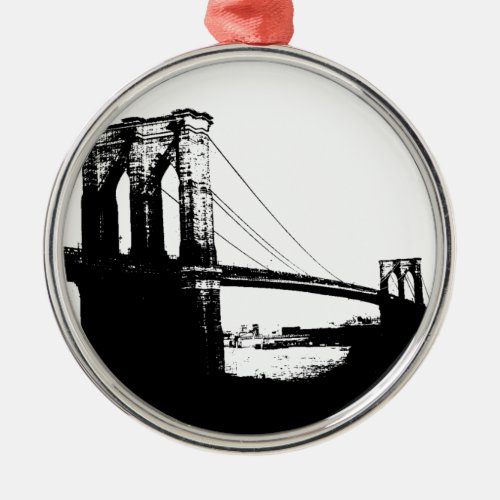 Vintage Brooklyn Bridge Metal Ornament