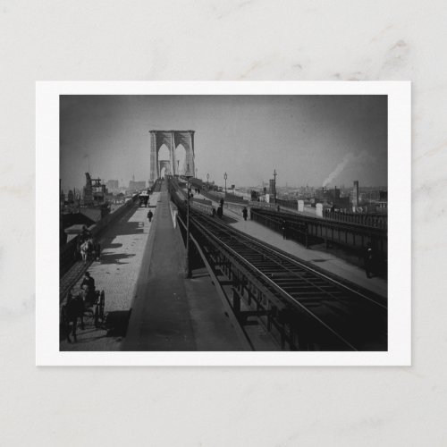 Vintage Brooklyn Bridge Pre_1900 Postcard