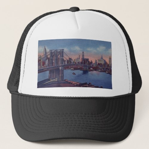 Vintage Brooklyn Bridge Trucker Hat