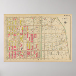 Vintage Brooklyn Map George Washington Bromley Poster
