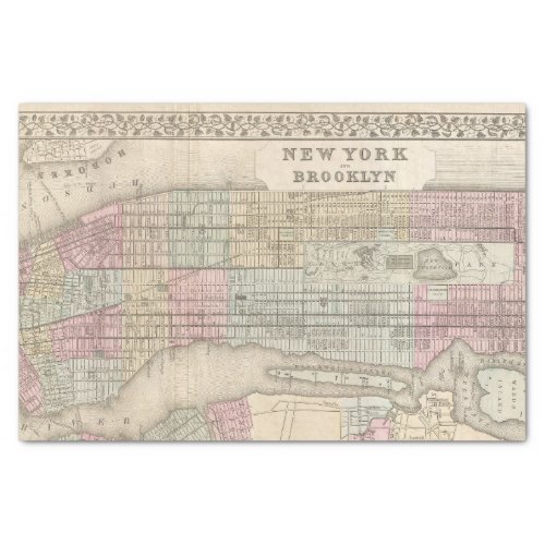 Vintage Brooklyn Map Tissue Paper
