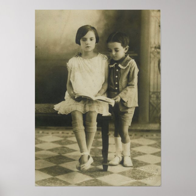 Vintage Brother and Sister Poster (Front)