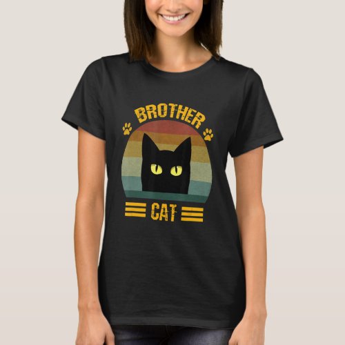 Vintage Brother Cat Brother Cat Style Retro 1 T-Shirt