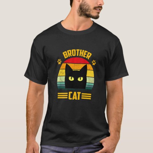 Vintage Brother Cat Brother Cat Style Retro 5 T-Shirt