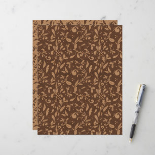 Vintage Brown Botanical Leaves