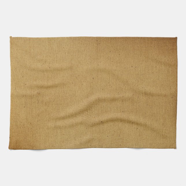 Vintage brown canvas kitchen towel (Horizontal)
