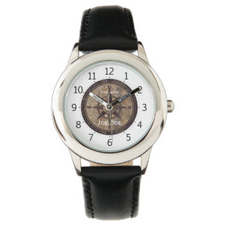 Vintage Brown Compass Watch